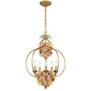 Antique Gold Leaf Wrought Iron Lantern