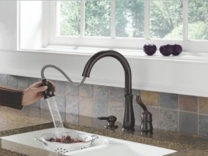 Delta 978-WE-DST Single Handle Kitchen Faucet with Pull-Out Spray, Diamond Seal Technology and Magnatite Docking from the Leland Collection