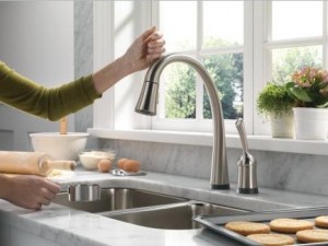 Delta 980T-DST Single Handle Kitchen Faucet with Pull-Out Spray, Touch 20, Diamond Seal Technology and Magnatite Docking from the Pilar Collection