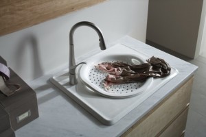 Kohler Single Basin Single Left Hand Faucet Hole Under Counter Bar Sink from the Tandem Series