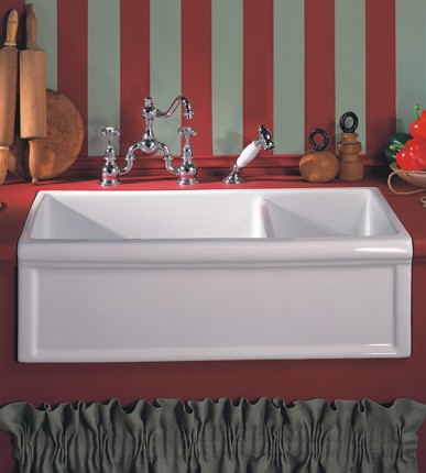 A Double Farmhouse Sink Can Help You Save Water By Making Better Use Of The Available Space