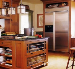 The Finish Of These Pendant Lights Matches The Refrigerator, And The Window Style Echoes The Cabinetry Throughout The Room - Subtle, But Important!