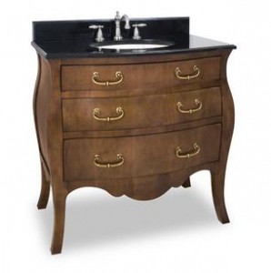 French Regency Vanity with Preassembled Top and Bowl by Lyn Design