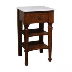 Herbeau 5832 Bonne Maman Collection Solid Ash Small Vanity Cabinet with Fireclay Top