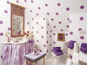 It Doesn't Get Much Wilder Than This Much Purple, But A Quick Coat Of Paint, A New Skirt And Towels And This Bathroom Is Ready To Go