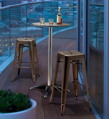 Christabel Folding Bar Table And Marius Stackable Bar Stools From Zuo