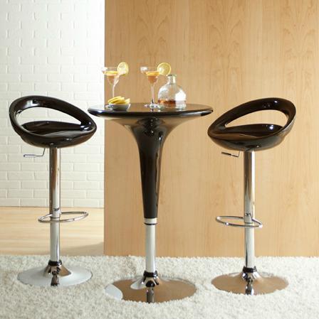 Clyde Adjustable Table And Agnes Bar Stools From EuroStyles