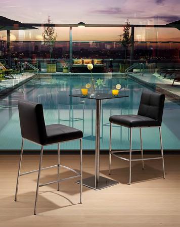 Dimension Bar Table With Box Bar Chairs From Zuo
