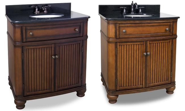 Compton Single Bathroom Vanity With Four Inch (Left) And Eight Inch (Right) Spreads From Hardware Resources