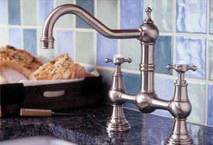 Double Handle Bridge Kitchen Faucet From Rohl's Perrin and Rowe Collection