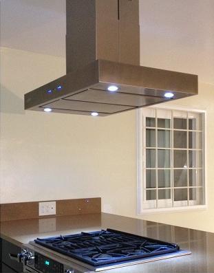 Island Mount Pro-X Range Hood With LED Lights From XtremeAir