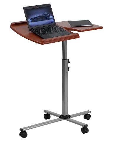 Angle And Height Adjustable Mobile Laptop Computer Table From Flash Furniture
