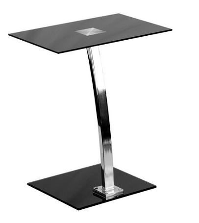 Laptop Computer Desk With Silk Black Tempered Glass Top From Flash Furniture