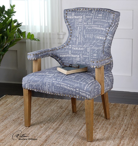 Citographie Gray Linen Armchair 23168 from Uttermost