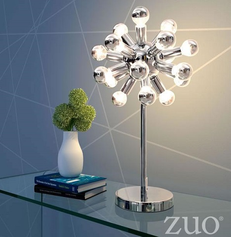 Pulsar Table Lamp 50007 in Chrome from Zuo Modern