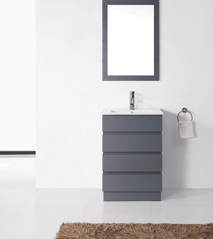 Ultra Modern 24" Gray Bathroom Vanity UM-3085-C-GR from Virtu