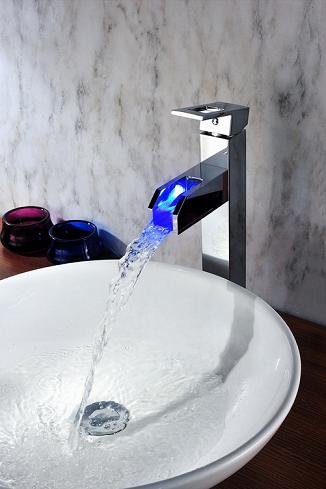 S1316CM  Thermal Waterfall LED Bathroom Faucet From Sumerain