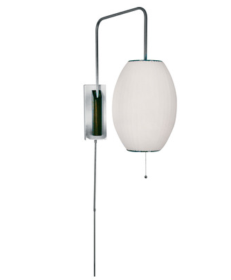 Cigar Swingarm Wall Sconce in White, 402 by Lamp Works