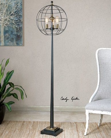 Palla Round Cage Floor Lamp 28628-1 from Uttermost