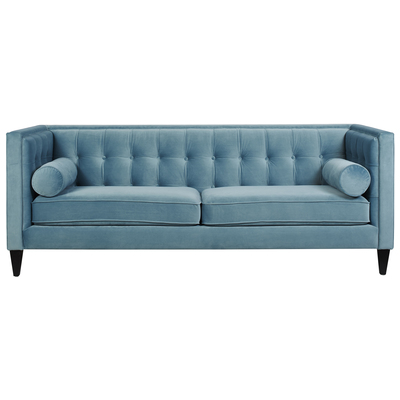 Jack Arctic Blue Velvet Sofa, 8403-3-894 by Jennifer Taylor