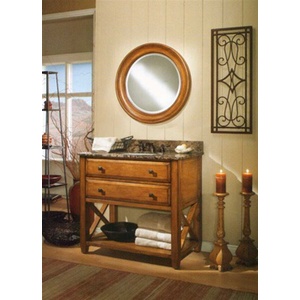 Sagehill Vanity with Double Drawers and Shelf