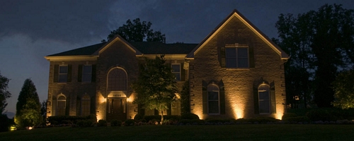 Just A Few Up Lights Are More Striking Than Inviting, And Give Your Home A Dramatic Appearance