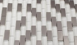 Glass Mosaic Tile Aria Steel Ice