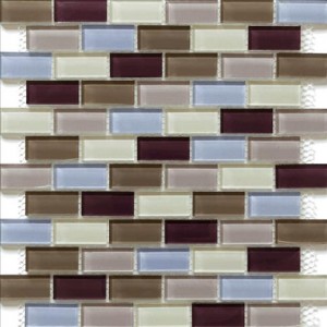 Glass Mosaic Tile Essen Berry Wine