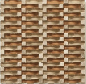 Glass Mosaic Tile Vento Chestnut Beach