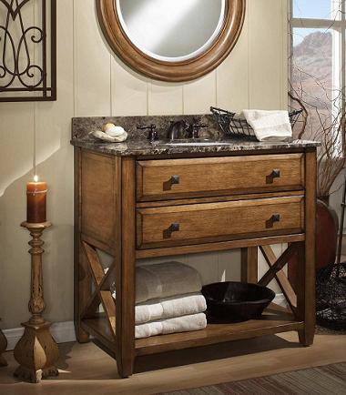 Simple Wood Bathroom Vanities For A Relaxed Cottage Style Bathroom