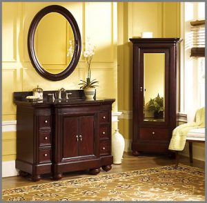 Mount Vernon 48 Inch Bathroom Vanity And Mirrored Storage Cabinet From Kaco