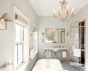 Bathroom Chandeliers - Not Just For Big Fancy Bathrooms Anymore