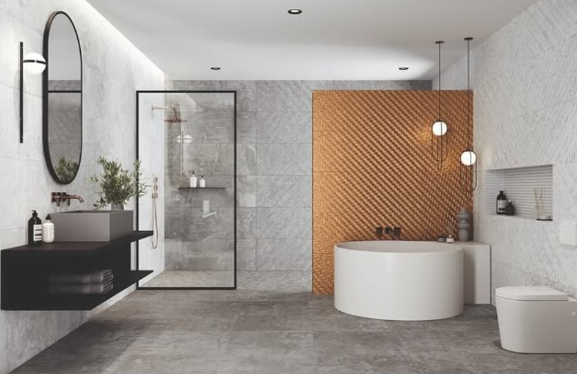 Copper Tile in Shower