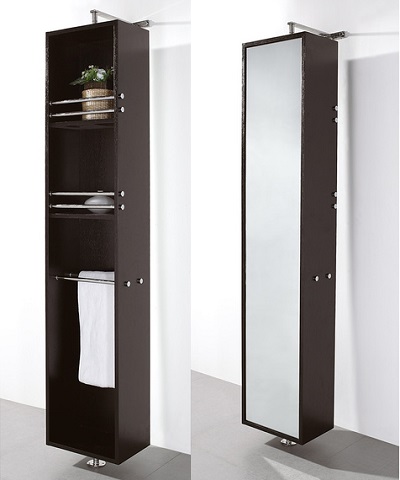 Claire Rotating Wall Cabinet With Mirror WC-B802 from the Wyndham Collection