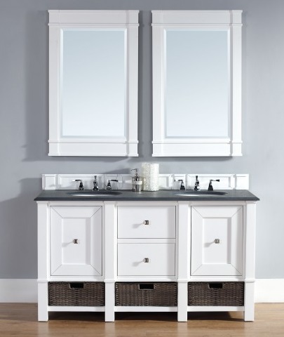 Madison 60" Double Bathroom Vanity Cabinet in Cottage White 800-V60D-CWH from James Martin Furniture
