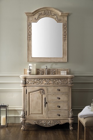 Monte Carlo 36" Single Bathroom Vanity in Empire Linen 207-MC-V36-EL from James Martin Furniture