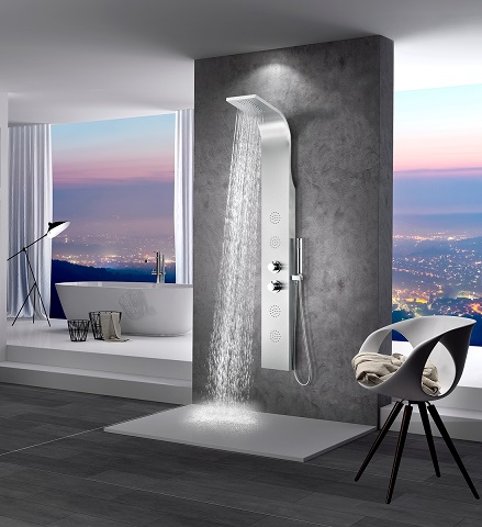 Praire 64" Full Body Shower Panel System With Heavy Rain Shower and Spray Wand SP-AZ040 from Anzzi