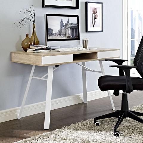 Stir Office Desk In Oak EEI-1322-OAK from Modway Furniture