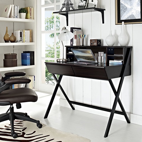Trove Office Desk in Dark Walnut EEI-1323-DWL from Modway Furniture