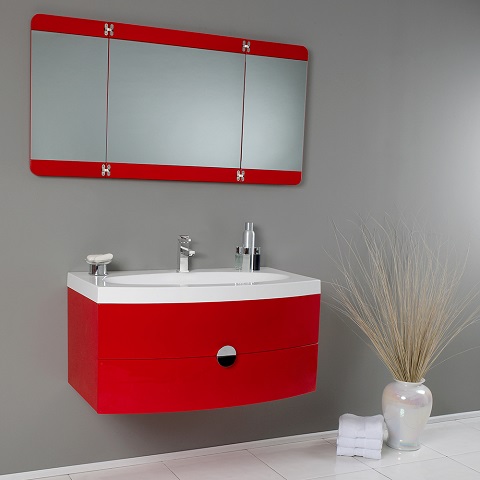 Energia 36" Red Modern Bathroom Vanity FV5092RD from Fresca