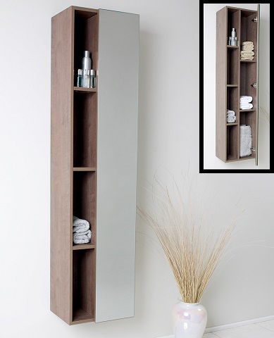 Senza Gray Oak Bathroom Linen Side Cabinet FST8070GO from Fresca