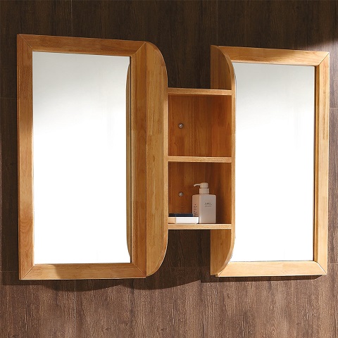 Bellezza 54" Natural Wood Mirrors With Shelf Combination FMR6119NW-SHF from Fresca