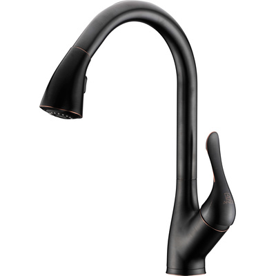Anzzi Accent Series Single-Handle Pull-Down Sprayer Kitchen Faucet in Oil Rubbed Bronze, 848308074183, KF-AZ031ORB