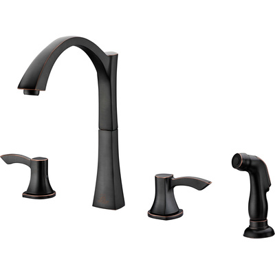 Anzzi Soave Series 2-Handle Standard Kitchen Faucet in Oil Rubbed Bronze, 848308074145, KF-AZ032ORB