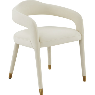 Contemporary Design Furniture Lucia Cream Velvet Dining Chair  CDF-D68416