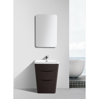 Eviva Victoria 25 inch Chest Nut Modern Bathroom Vanity With White Integrated Acrylic Sink EVVN650-25CHNT