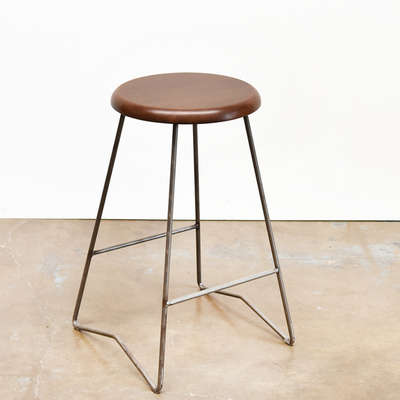 Gingko Nelson Midcentury Modern Counter Stool, Medium Walnut, Qty 2 NEL100-MW