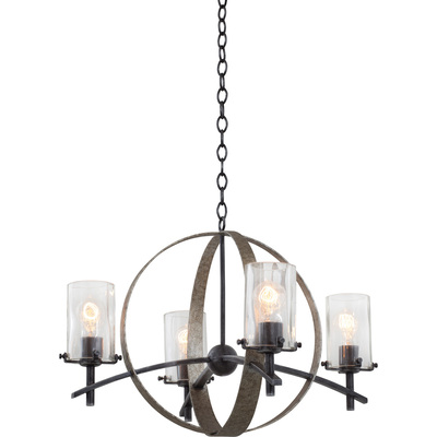 Kalco Irvine 4 Light Chandelier in Vintage Iron 7097VI