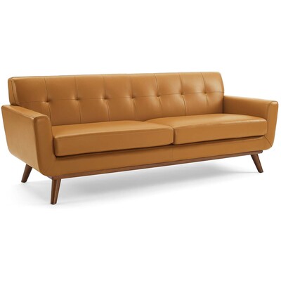 Modway Furniture Engage Top-Grain Leather Living Room Lounge Sofa by Modway, 889654156901, EEI-3733