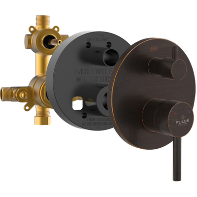 PULSE ShowerSpas Two Way TruTemp Pressure Balance Valve with Oil-Rubbed Bronze Trim Kit 3005-RIVD-ORB